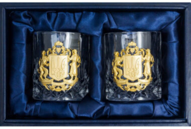 Подарочный набор бокалов «Тризуб» — ElitPodarok