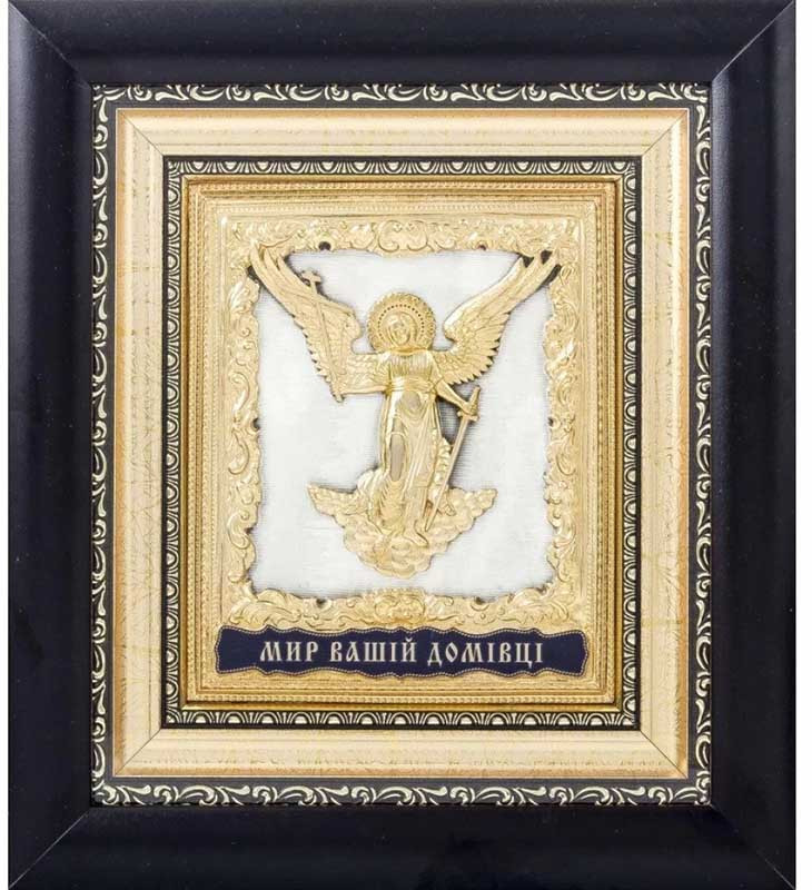 Икона Ангел Хранитель «Мир вашему дому» позолоченная фото 1 — ElitPodarok