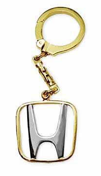 Золотой автомобильный брелок Honda — ElitPodarok