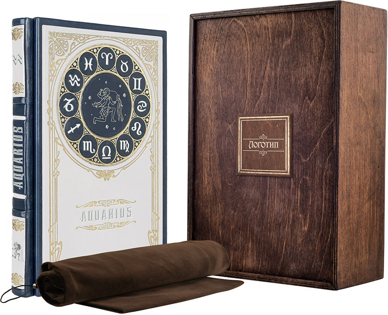 Кожаный ежедневник «Aquarius» фото 1 — ElitPodarok