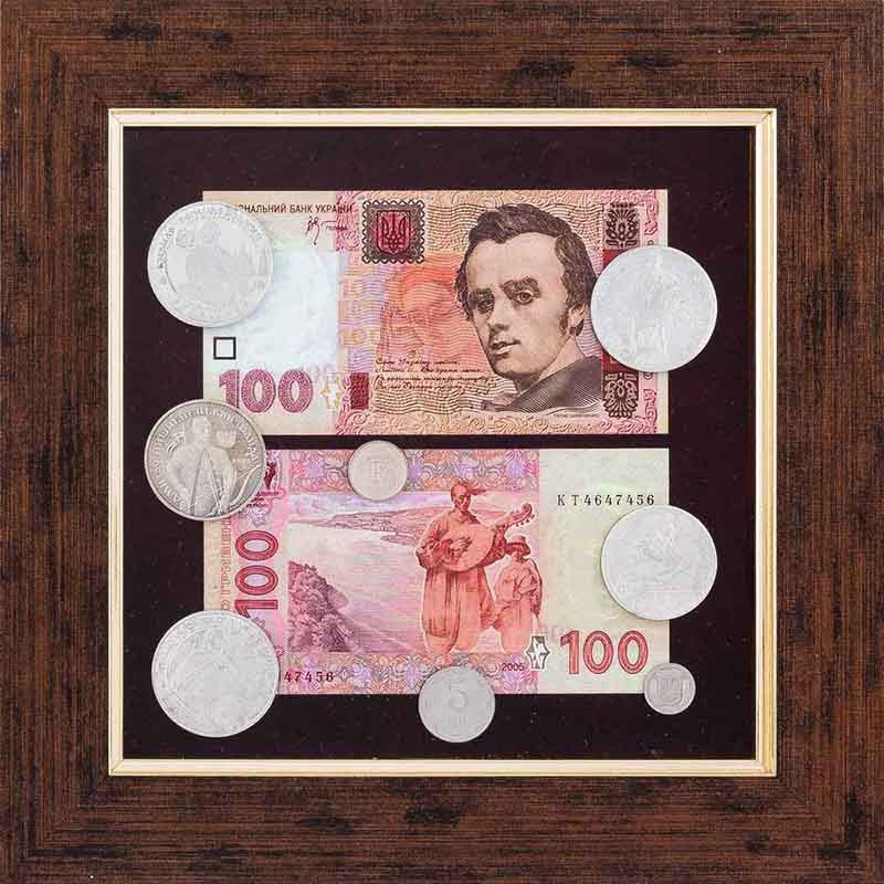 Подарок «Деньги мира. Украина» с репликами серебряных монет фото 1 — ElitPodarok