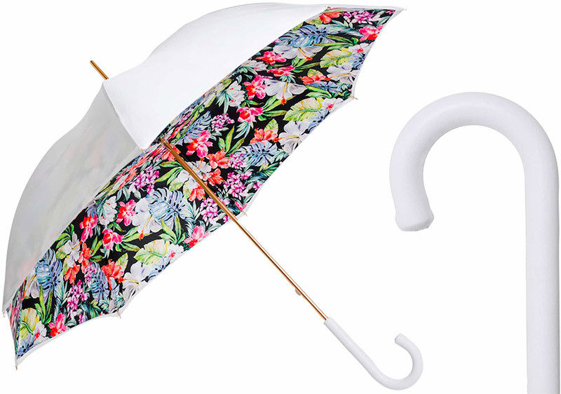 Парасолька складана FLOWERED WHITE UMBRELL від PASOTTI фото 1 — ElitPodarok