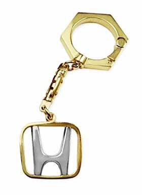 Золотий автомобільний брелок Honda фото 1 — ElitPodarok