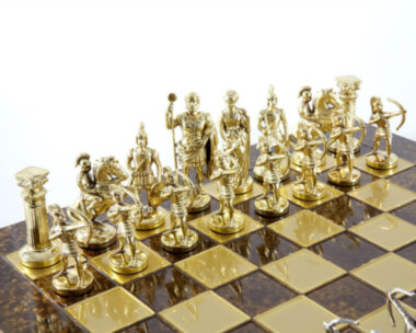 Шахи Manopoulos "Лучники", латунь, в дерев'яному футлярі — ElitPodarok