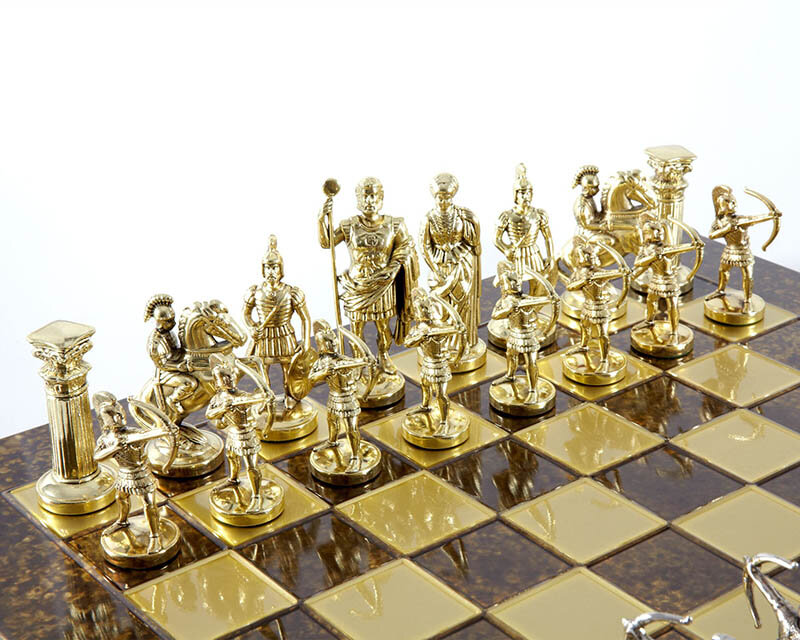 Шахи Manopoulos "Лучники", латунь, в дерев'яному футлярі фото 1 — ElitPodarok