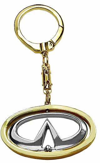 Золотой автомобильный брелок Infiniti — ElitPodarok