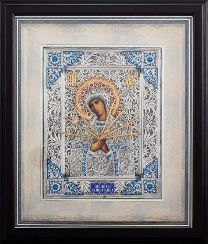 Ікона подарункова Божої матері «Семістрельна» фото 1 — ElitPodarok