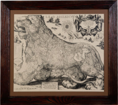 Картина на шкірі "Бельгійський лев" — ElitPodarok