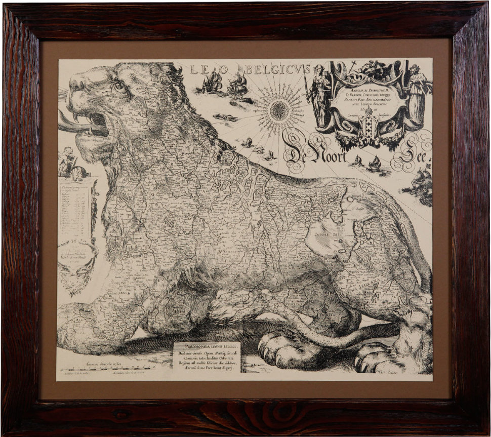 Картина на шкірі "Бельгійський лев" фото 1 — ElitPodarok