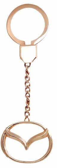 Золотой автомобильный брелок Mazda — ElitPodarok