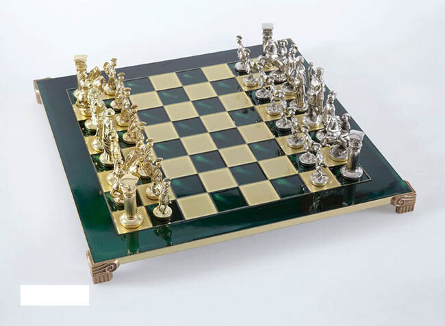 Шахи Manopoulos "Греко-римські" S11GRE, латунь, дерев'яний футляр фото 1 — ElitPodarok