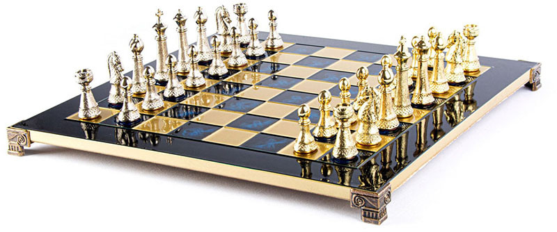 Шахи Manopoulos «Стаунтон» S33BLU сині фото 1 — ElitPodarok