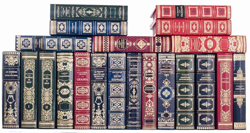 Подарунковий набір книг у шкірі «Бібліотека класики» фото 1 — ElitPodarok