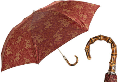 Парасолька складана FOLDING UMBRELLA DRAGHI ROSSO від PASOTTI — ElitPodarok