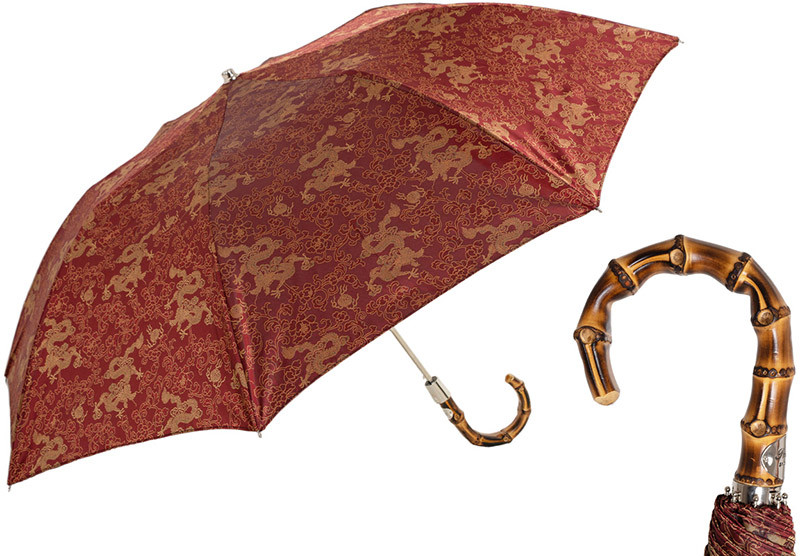 Парасолька складана FOLDING UMBRELLA DRAGHI ROSSO від PASOTTI фото 1 — ElitPodarok