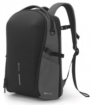 Рюкзак «Bobby BIZZ BUSINESS» захист від крадіжок, порізів, сірий фото 1 — ElitPodarok