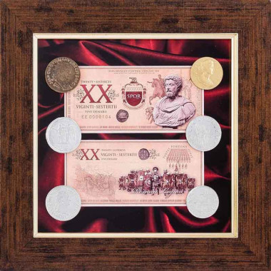 Подарунок «Римські сестерції з фантазійною банкнотою» — ElitPodarok
