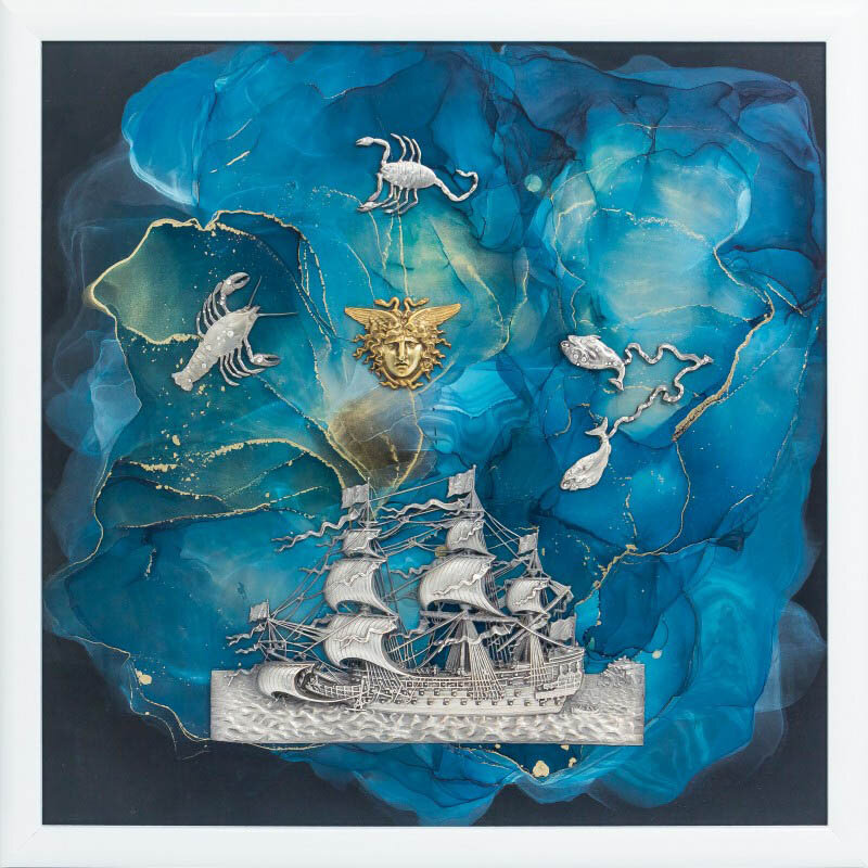 Авторское панно "Парусник" фото 1 — ElitPodarok