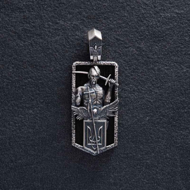 Кулон с эбеновым деревом «Український козак. Отче наш» — ElitPodarok